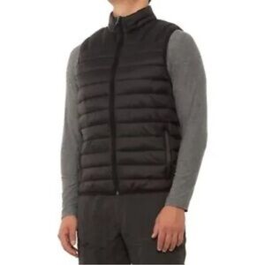 NWT Hawke & Co Men's reversible Black/Charcoal Puffer Vest